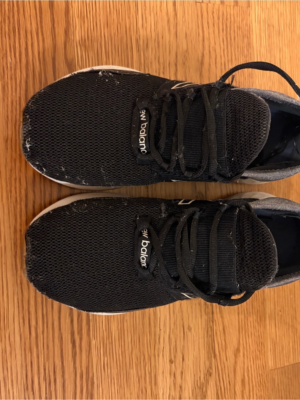 New Balance Black and White Mesh Sneaker